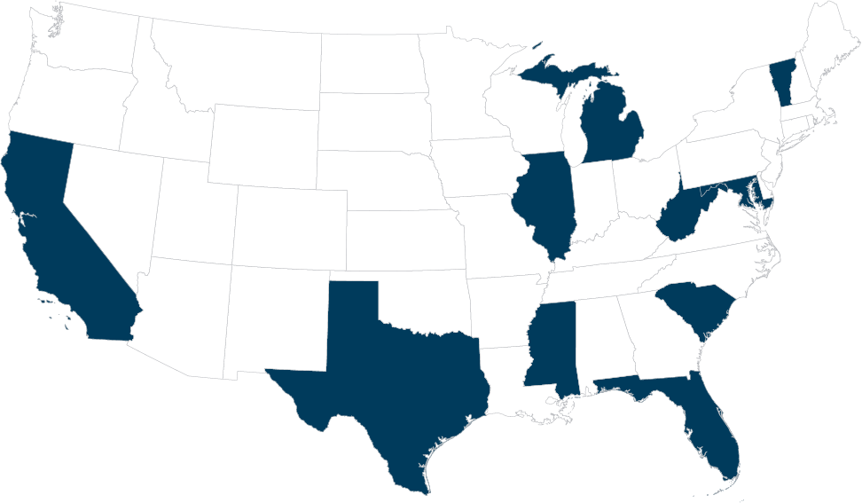 Map of ICSS clients in the US.